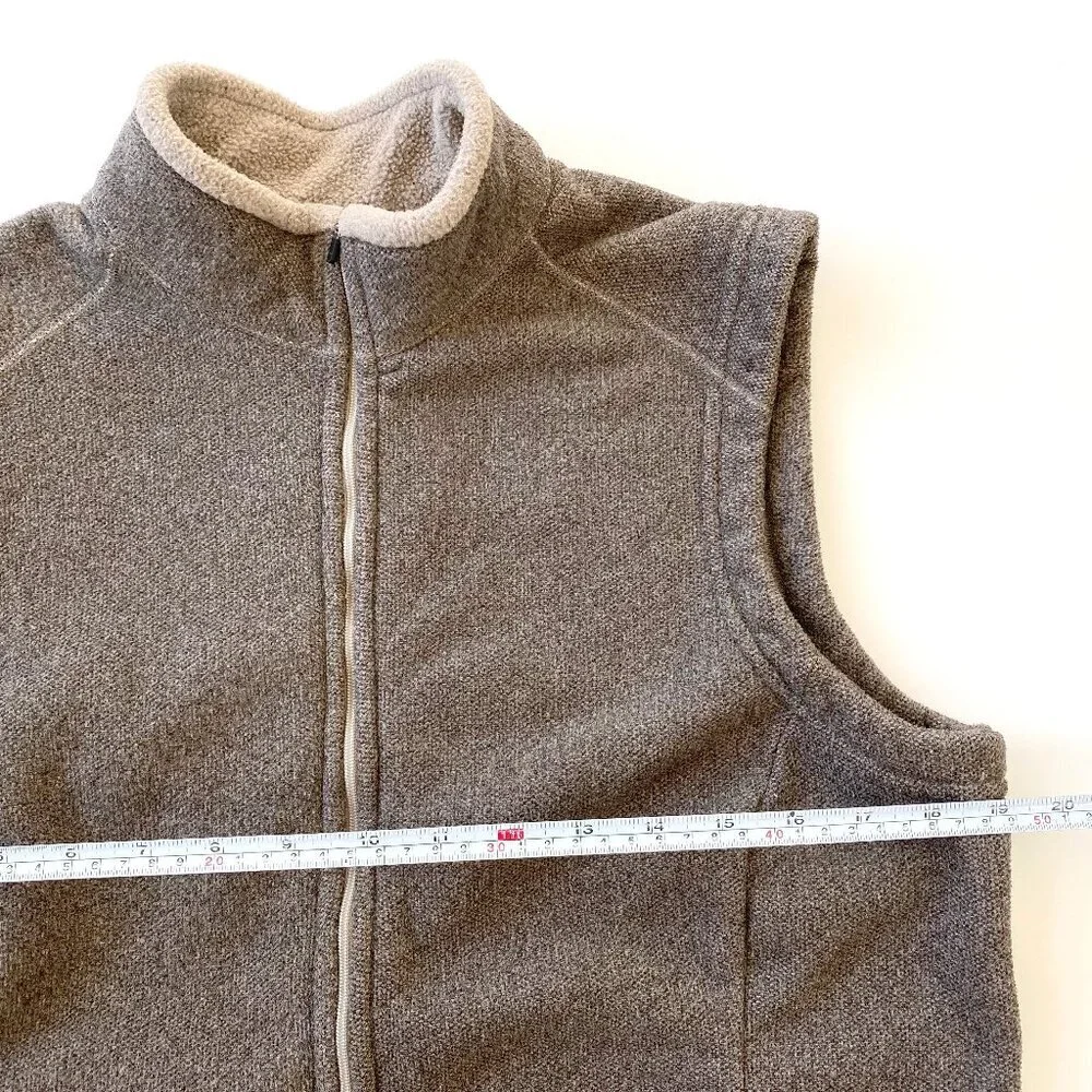 Irideon Brown Fleece Riding Vest Large USA Made